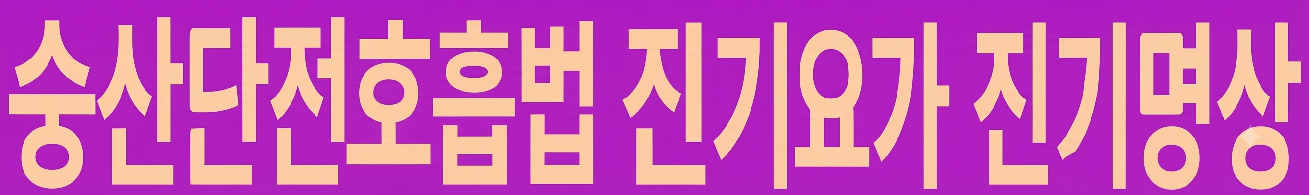 숭산단전호흡법 진기요가 진기명상 